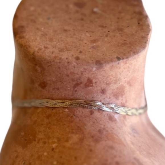 16" Italian Sterling Silver Braided Chain - Picture 3 of 9